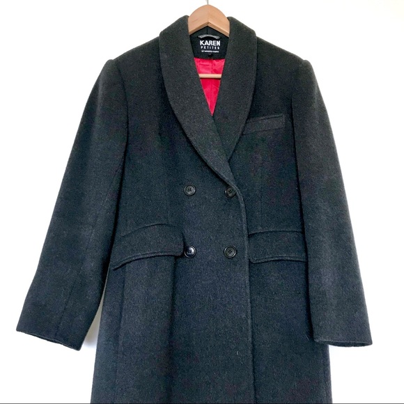 KAREN Jackets & Blazers - POLISH CASHMERE WOOL GRAY DOUBLE BREASTED COAT
